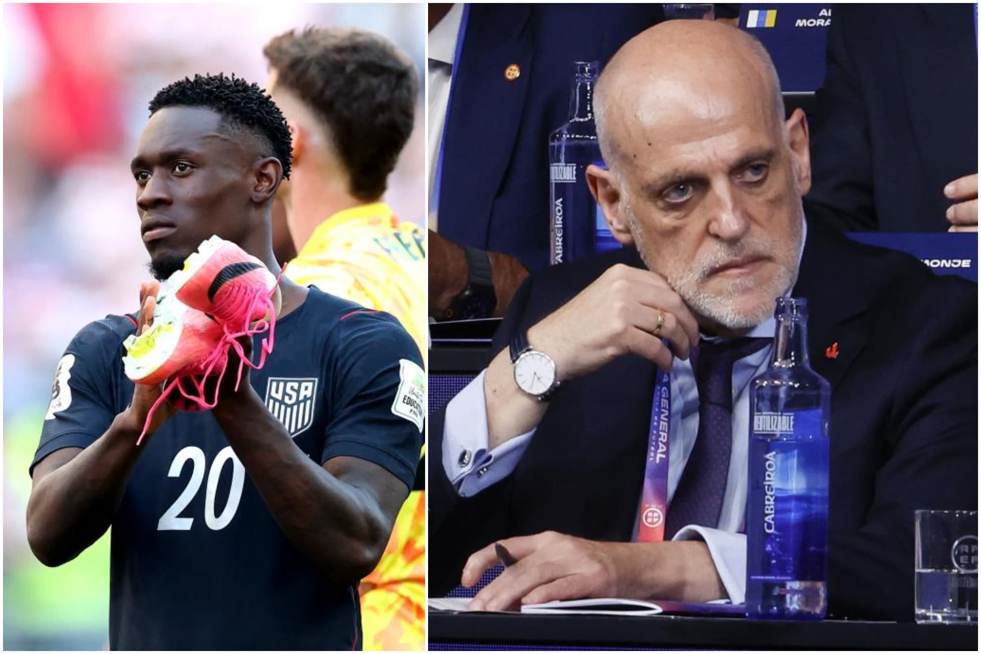 Javier Tebas, sobre la retirada de la roja a Balogun: "No es una anécdota ni un error aislado"