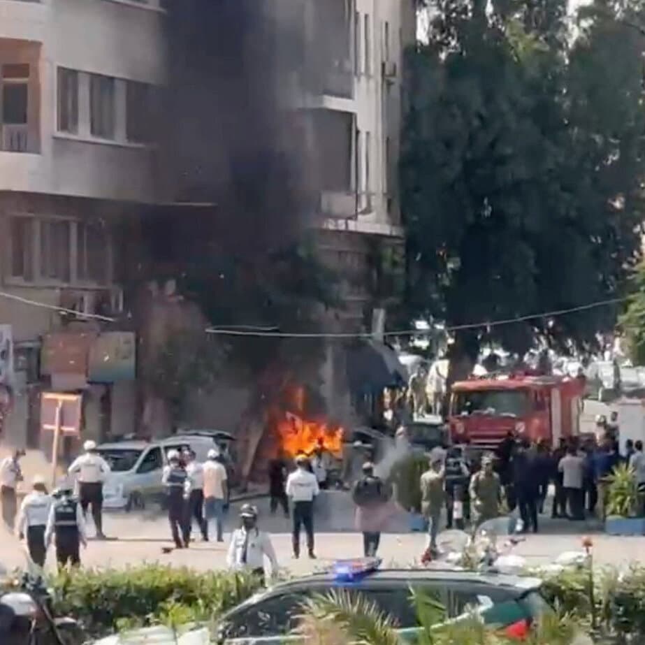 Explosions Hit Damascus During Macron Visit