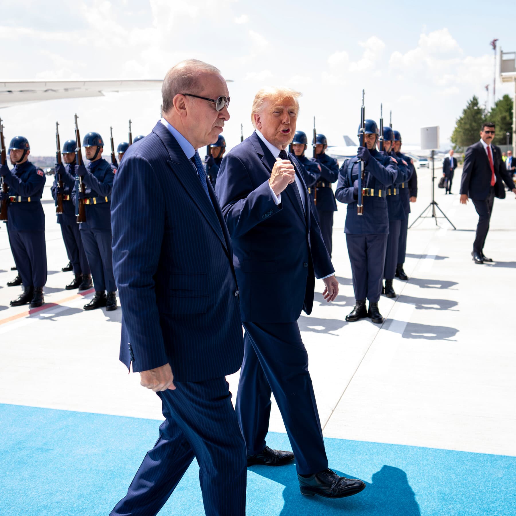 Trump’s arrival in Turkey for NATO summit adds drama and spectacle